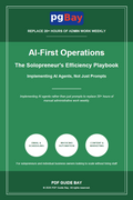Cover of AI-First Operations, a PDF efficiency playbook for solopreneurs