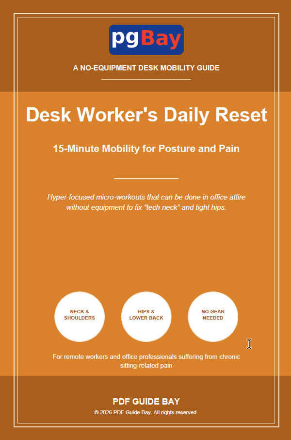Cover of Desk Worker's Daily Reset, a PDF 15-minute mobility guide for desk workers