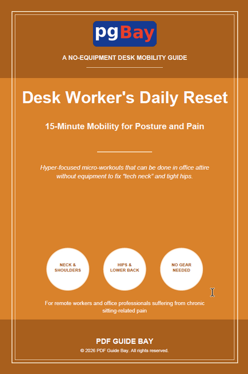 Cover of Desk Worker's Daily Reset, a PDF 15-minute mobility guide for desk workers