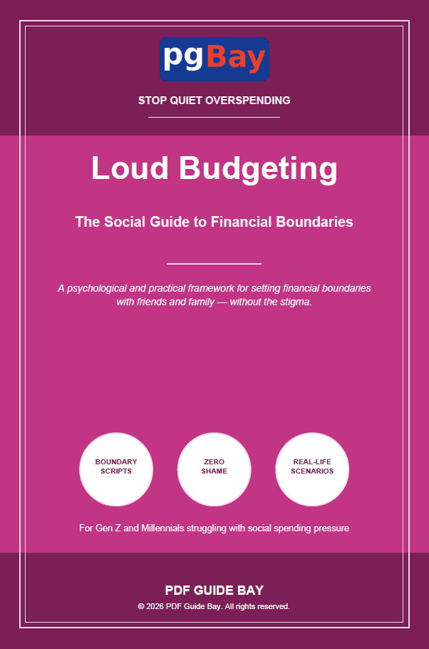 Cover of Loud Budgeting, a PDF guide to social financial boundaries