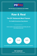 Cover of Raw & Real, a PDF DIY balanced raw meal planner for dogs