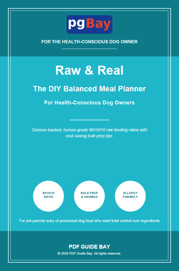Cover of Raw & Real, a PDF DIY balanced raw meal planner for dogs
