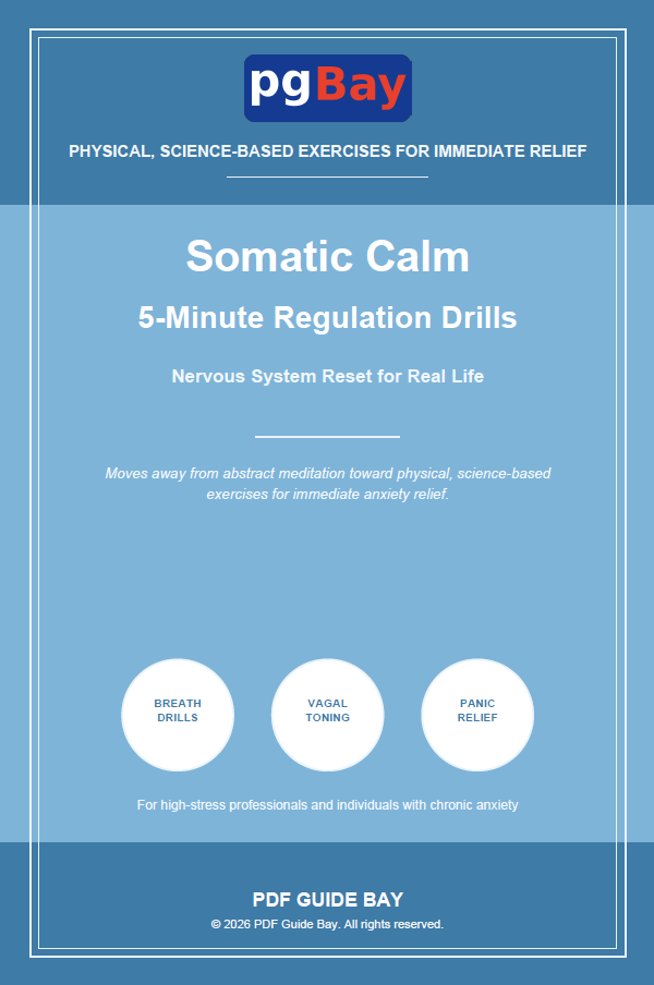 Cover of Somatic Calm, a PDF 5-minute nervous system regulation drills guide
