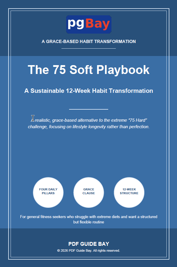 Cover of The 75 Soft Playbook, a PDF 12-week habit transformation guide