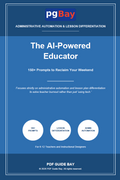 Cover of The AI-Powered Educator, a PDF guide with 150+ prompts for teachers