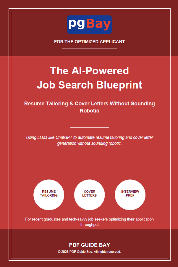 Cover of The AI-Powered Job Search Blueprint, a PDF guide to using AI in a job search