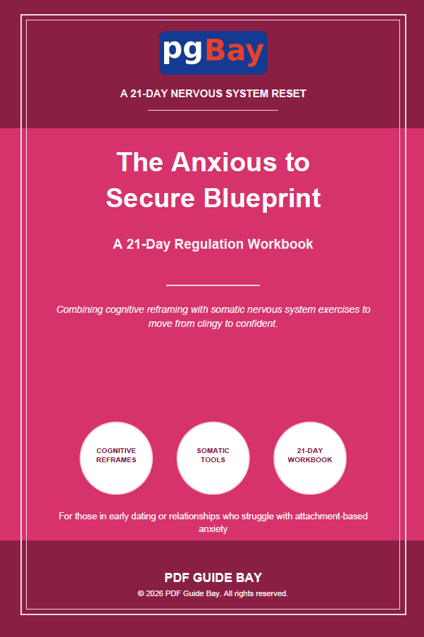 Cover of The Anxious to Secure Blueprint, a PDF 21-day attachment regulation workbook