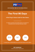 Cover of The First 90 Days, a PDF red flag and values audit for new daters