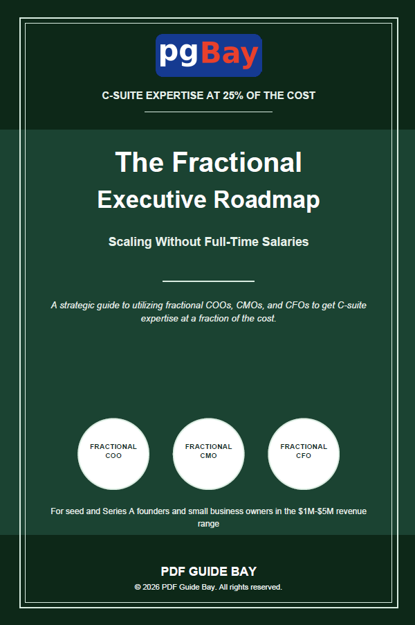 Cover of The Fractional Executive Roadmap, a PDF guide to fractional executive work