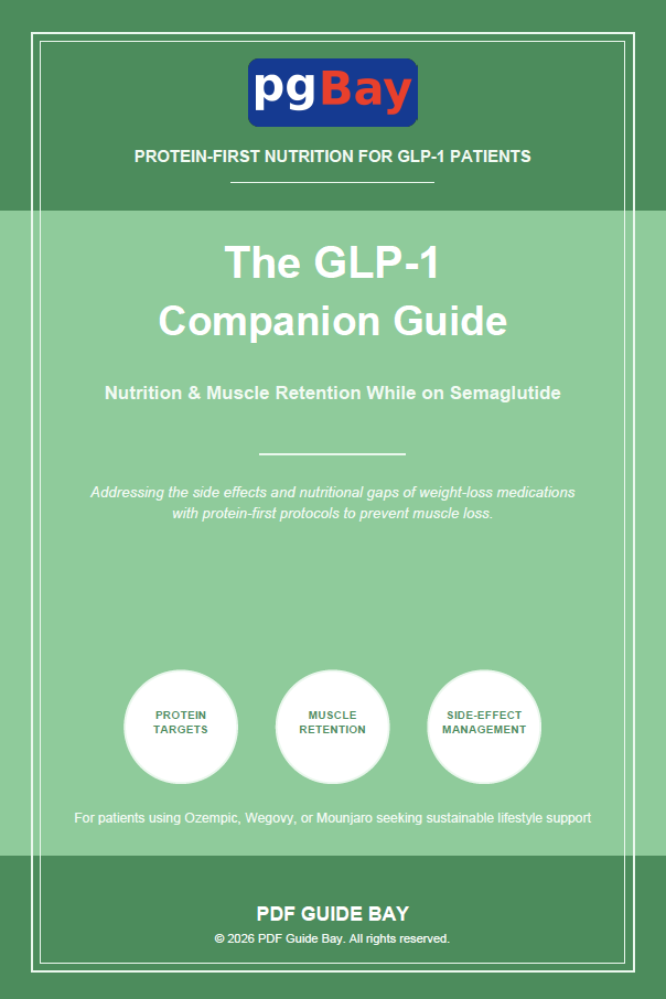 Cover of The GLP-1 Companion Guide, a PDF nutrition and muscle retention guide for semaglutide users