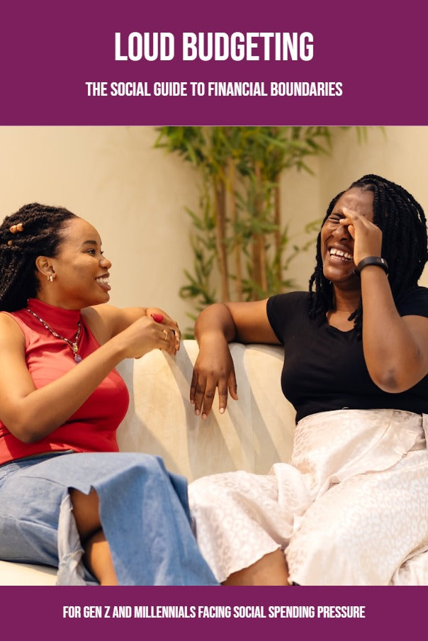 Loud Budgeting: The Social Guide to Financial Boundaries eBook cover — friends laughing and talking